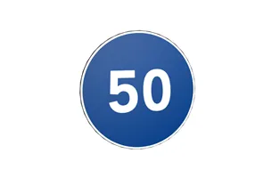 Дорожній знак 4.12 Обмеження мінімальної швидкості Дорожній знак 4.12 Обмеження мінімальної швидкості